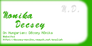 monika decsey business card