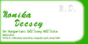 monika decsey business card